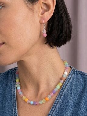 COLORFUL beaded necklace |Girl jewelry set | Dainty Necklace